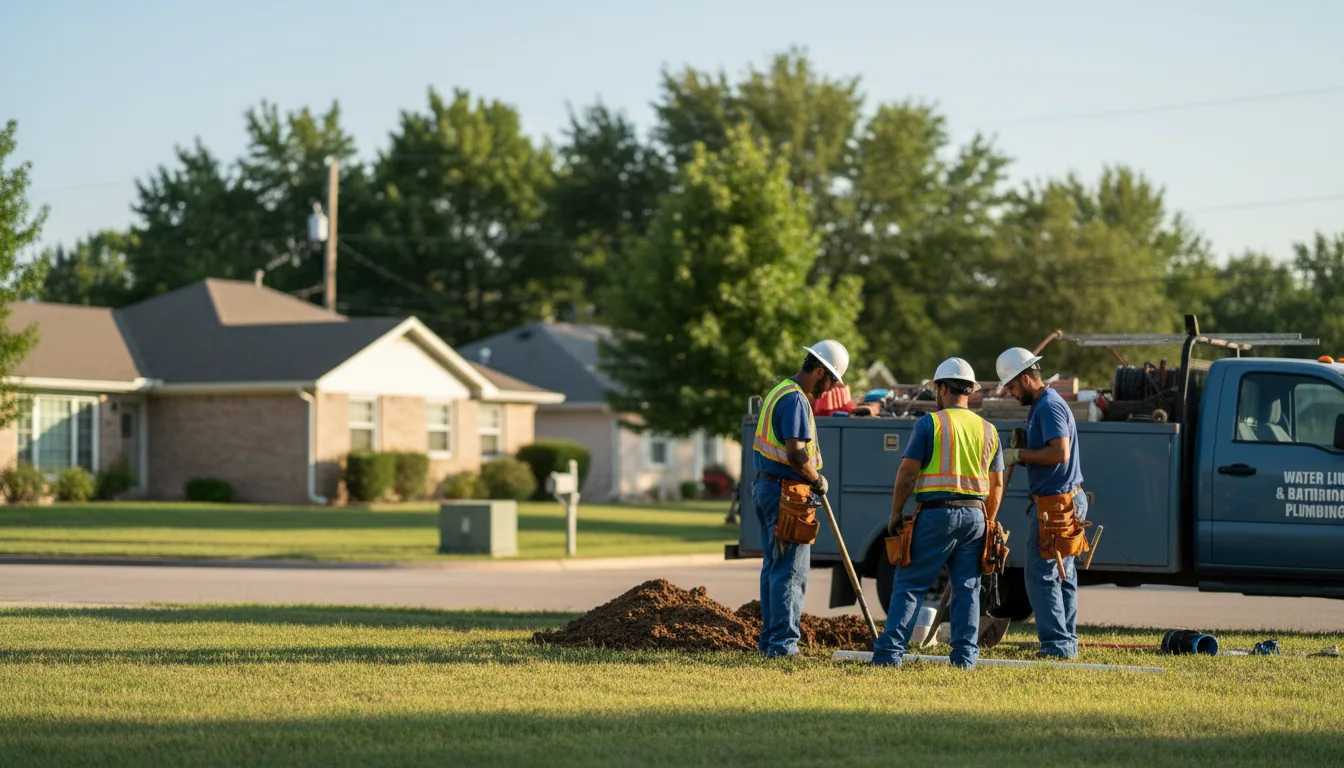 Residential water line and bathroom plumbing service in Johnson Creek, WI